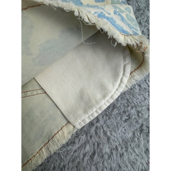 Current/Elliott Womens Blue Rose Boyfriend Shorts Size 29 Cotton Blend High Rise - Picture 11 of 13